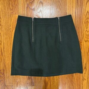 Madewell green wool miniskirt